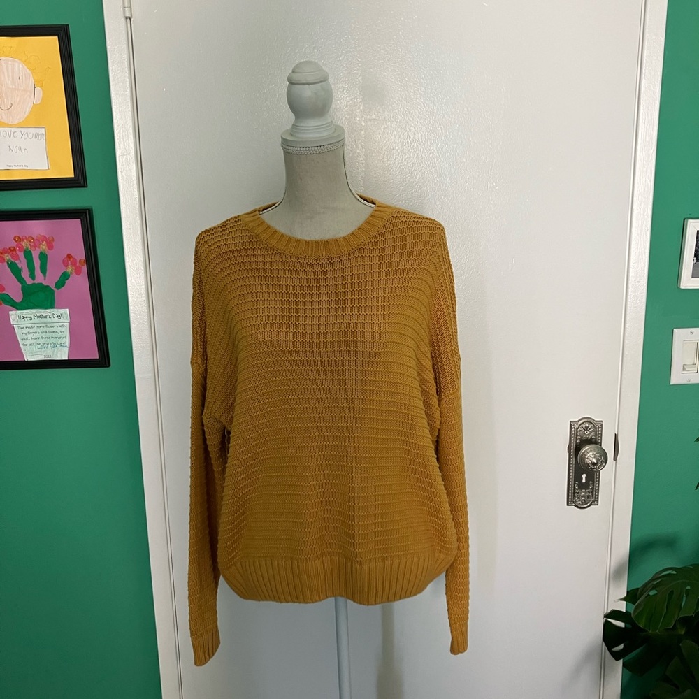 Mustard color H&M sweater size large.